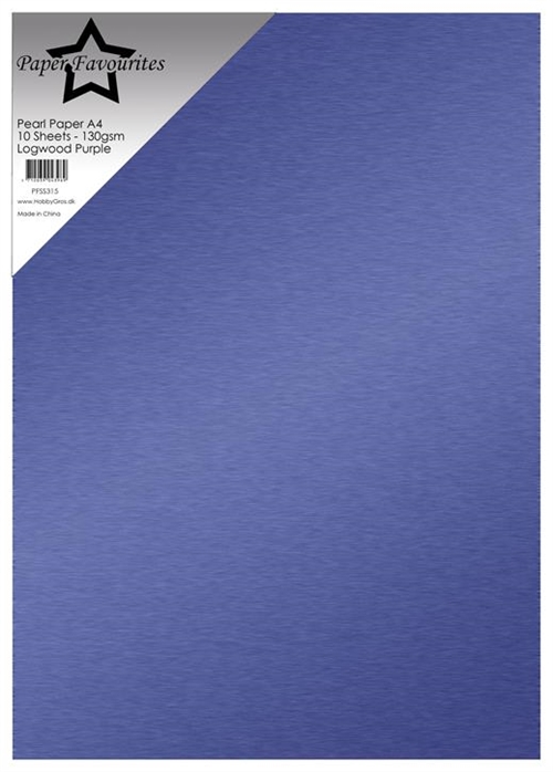 Paper Favourites  Pearl Paper Logwood purple A4 1 sidet 130g